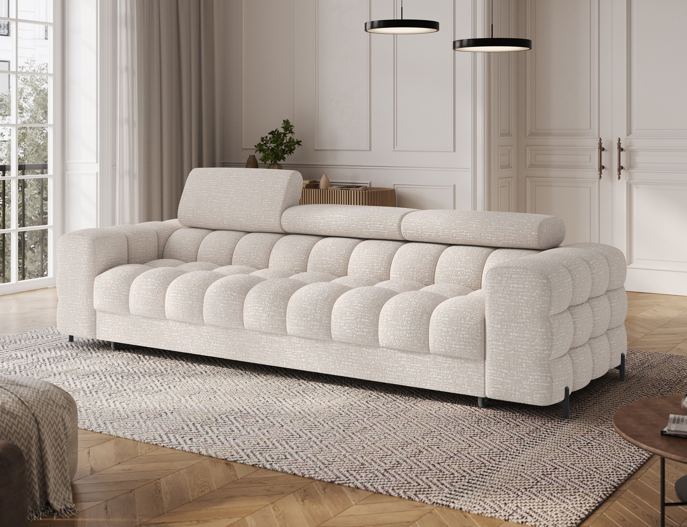 Sofa-lova Festello, rusva sp., 100 x 260 cm x 96 cm - 4