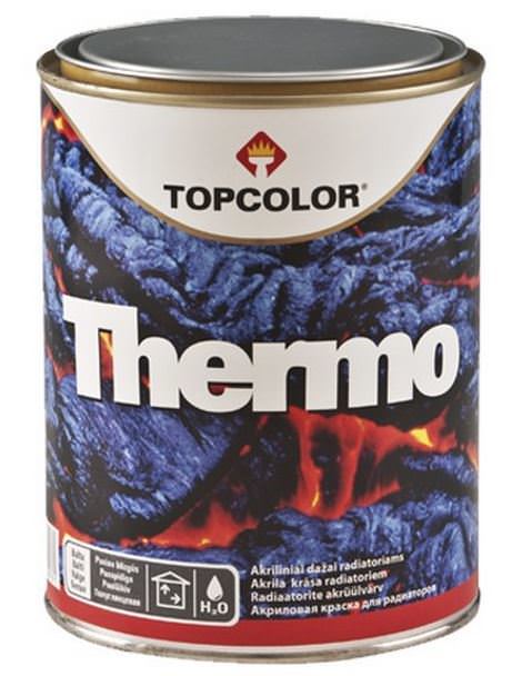 Akriliniai emaliniai radiatorių dažai TOPCOLOR, pusiau blizgūs, baltos sp., 1 l-0