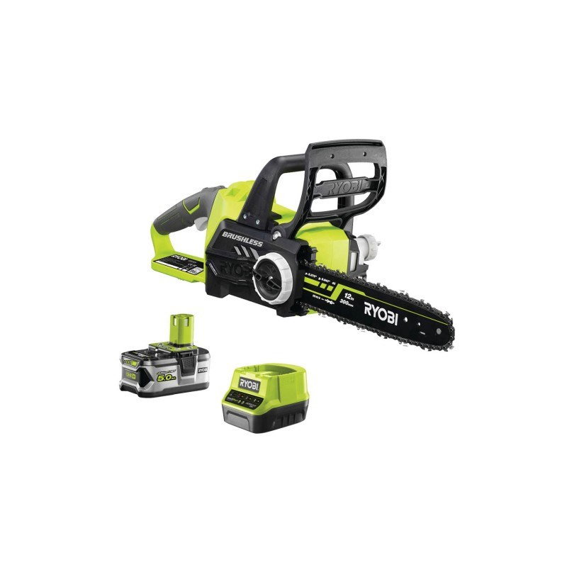 Akumuliatorinis grandininis pjūklas RYOBI ONE+ RCS18X3050F, 18 V, 5,0 Ah, 30 cm, 10 m/s-0