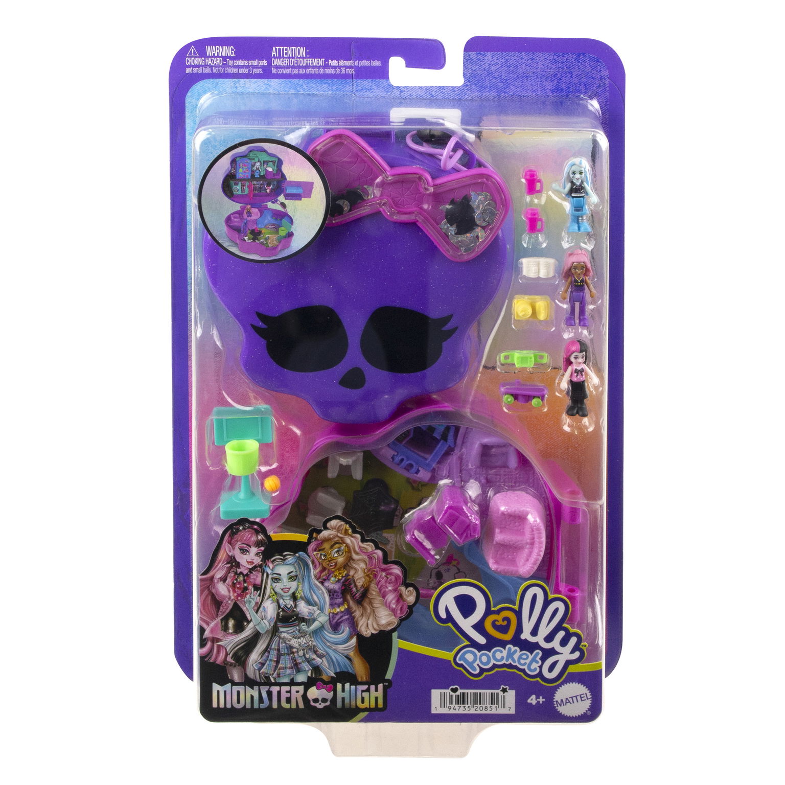 Polly Pocket Monster High tematikos pramogų rinkinys - 7