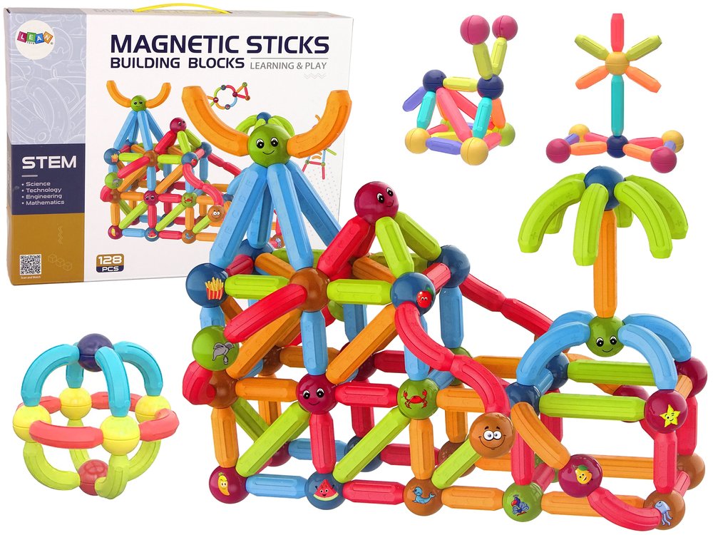 Magnetinių kaladėlių konstruktorius, 128 d. - 1