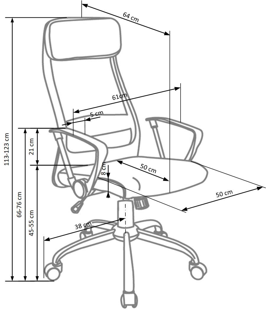 Biuro kėdė ZOOM, pilka - 3