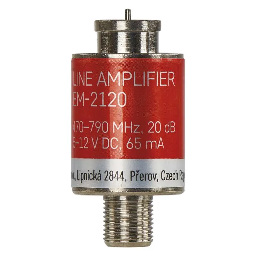 Signalo stiprintuvas DVB-T/T2 20 dB, F jungtis (Jungtis/įvestis), 65 mA, IP45-1
