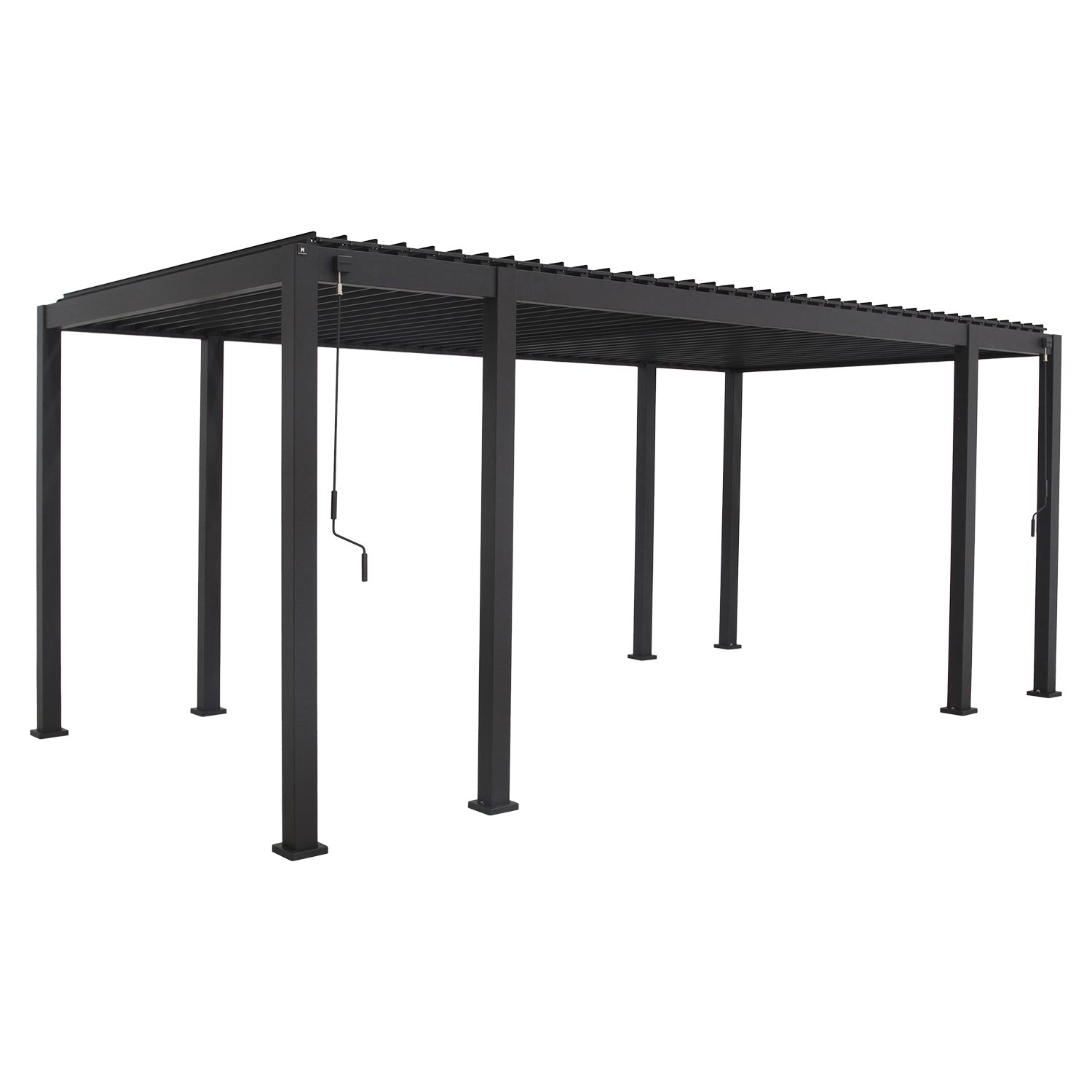 Pavėsinė MIRADOR-111 su sienelėmis 3x6m, tamsiai pilka - 6