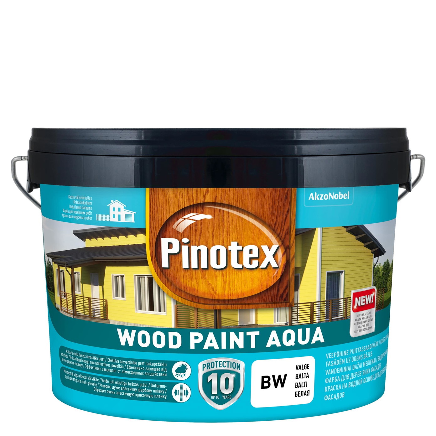 Medinių fasadų dažai PINOTEX WOOD PAINT AQUA, tamsiai žalios sp., 2,5 l-0
