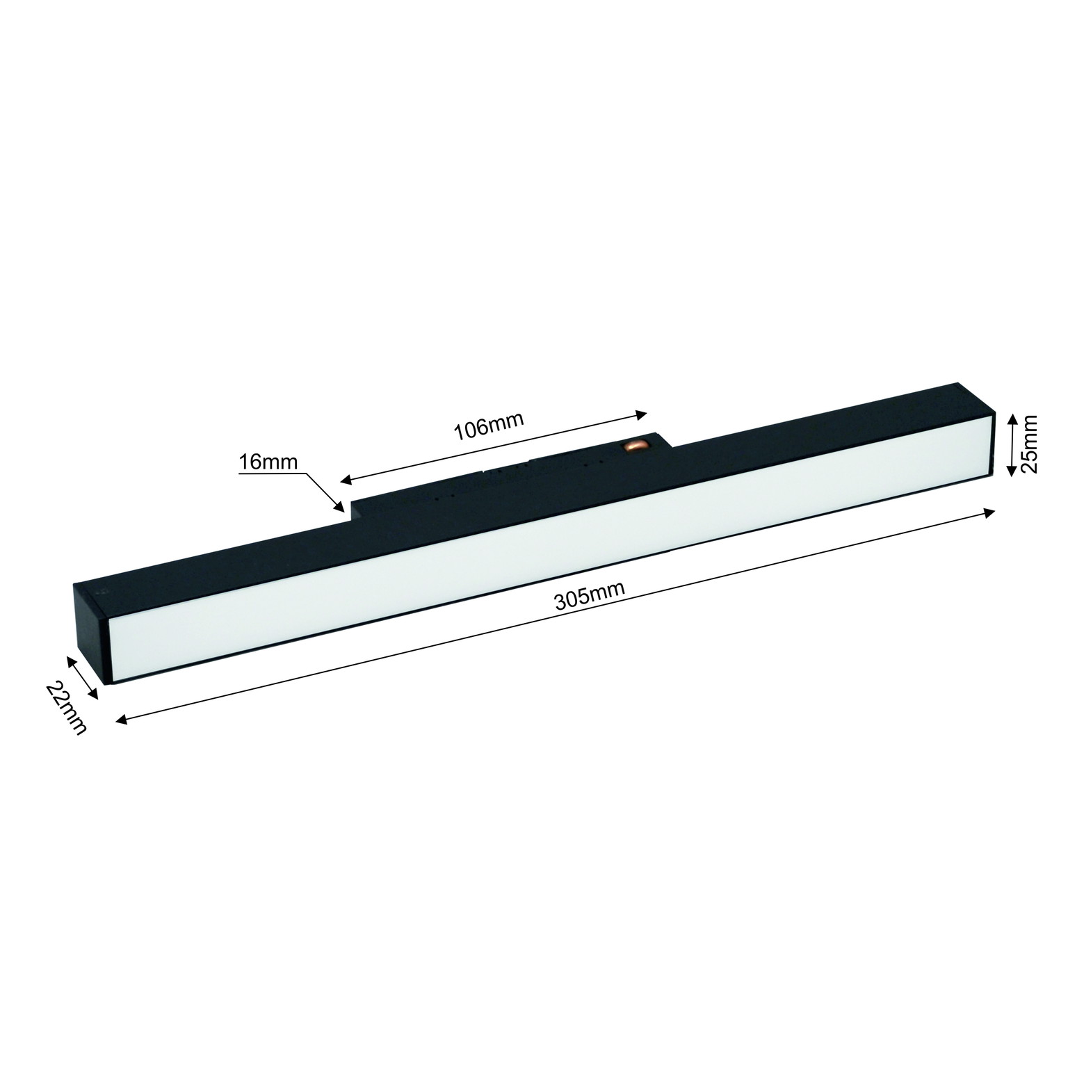 Išmanusis magnetinis LED bėgelių šviestuvas VESTALIGHT VESTA1055M, 12W, 3000-6000K, 1080lm-1
