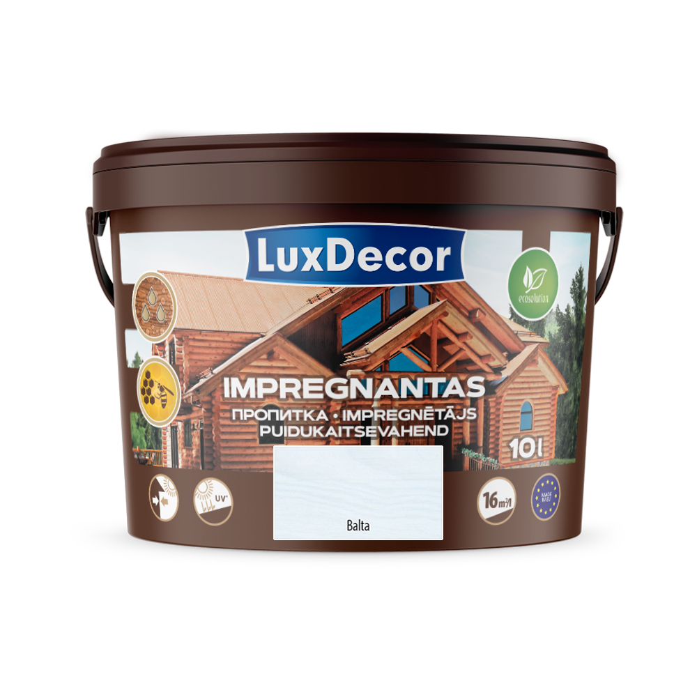 Medienos impregnantas LUXDECOR, baltos sp., 10 l-0