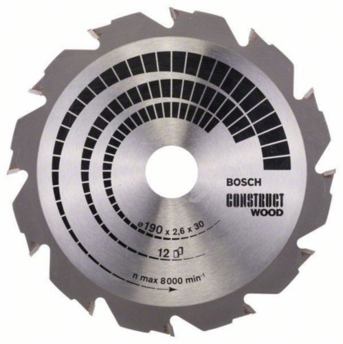 Medžio pjovimo diskas BOSCH CONSTRUCT WOOD, 190 x 2,6 x 30 mm, 12 dantų - 2