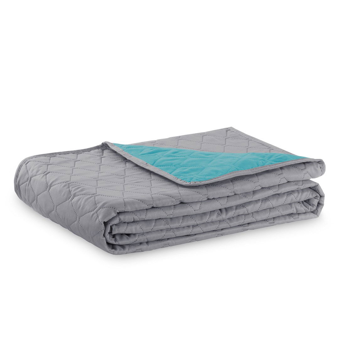 Lovatiesė DecoKing Axel, 170x210 cm, pilka/turkio - 5