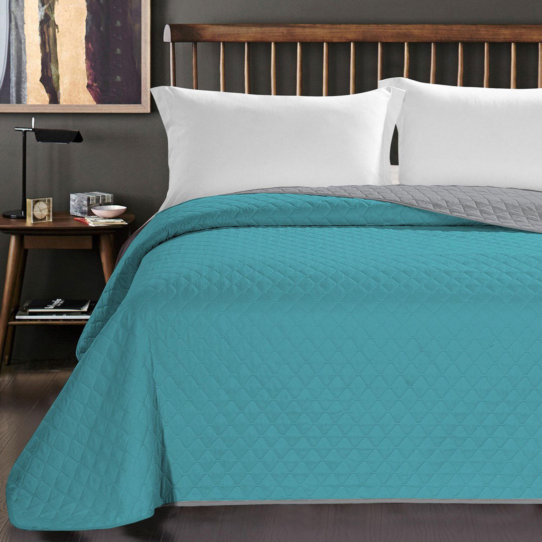 Lovatiesė DecoKing Axel, 170x210 cm, pilka/turkio - 3