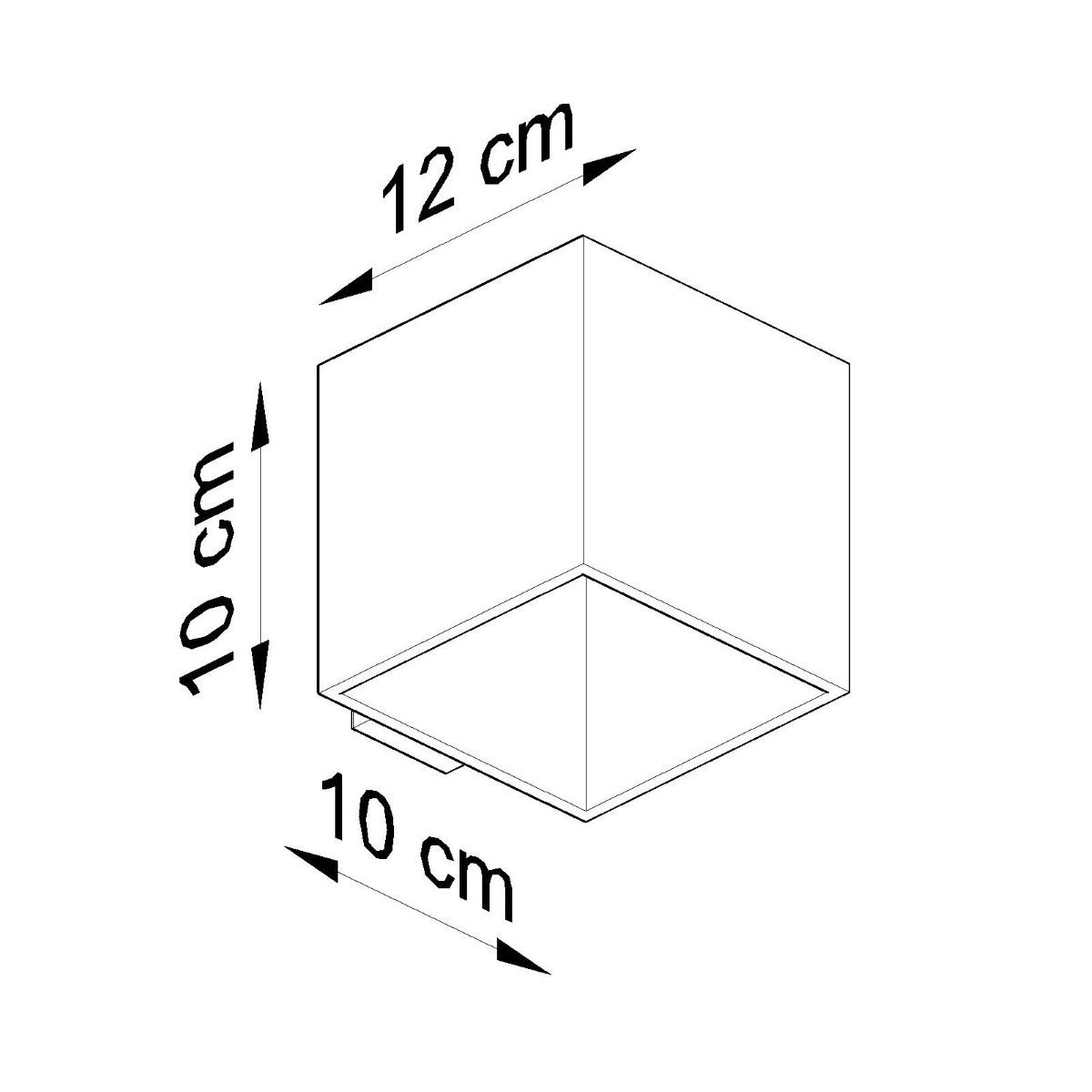 Sieninis šviestuvas SOLLUX QUAD 1 juodas, 40 W - 6