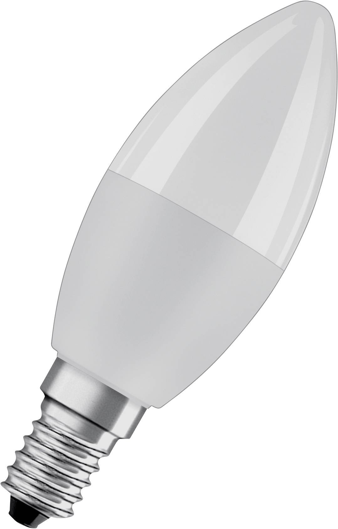 LED lemputė OSRAM, E14, B40, žvakės formos, 4,9W, 2700K, RGBW, 470 lm, matinė, su pulteliu