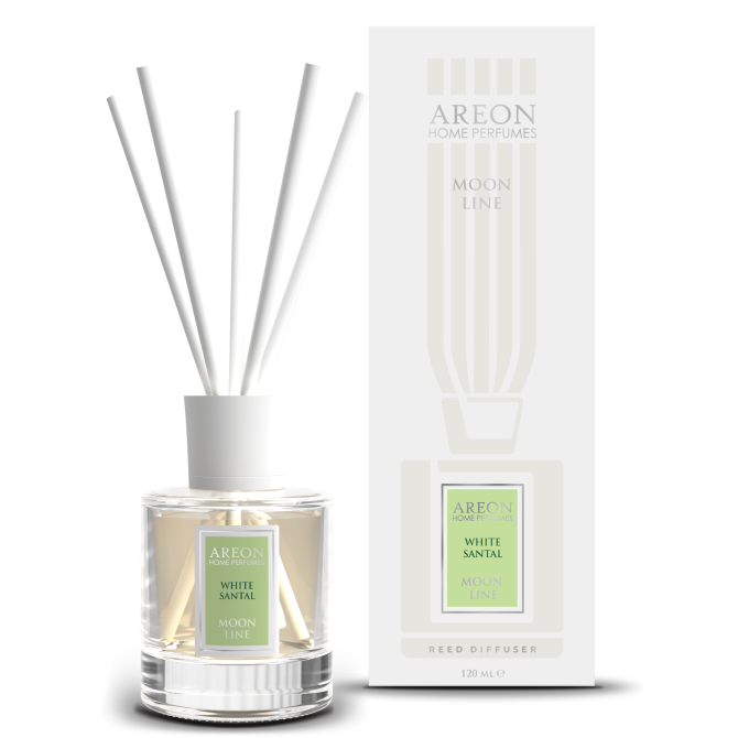 Namų kvapas su pagaliukais AREON MOON LINE WHITE SANTAL, 120 ml-0