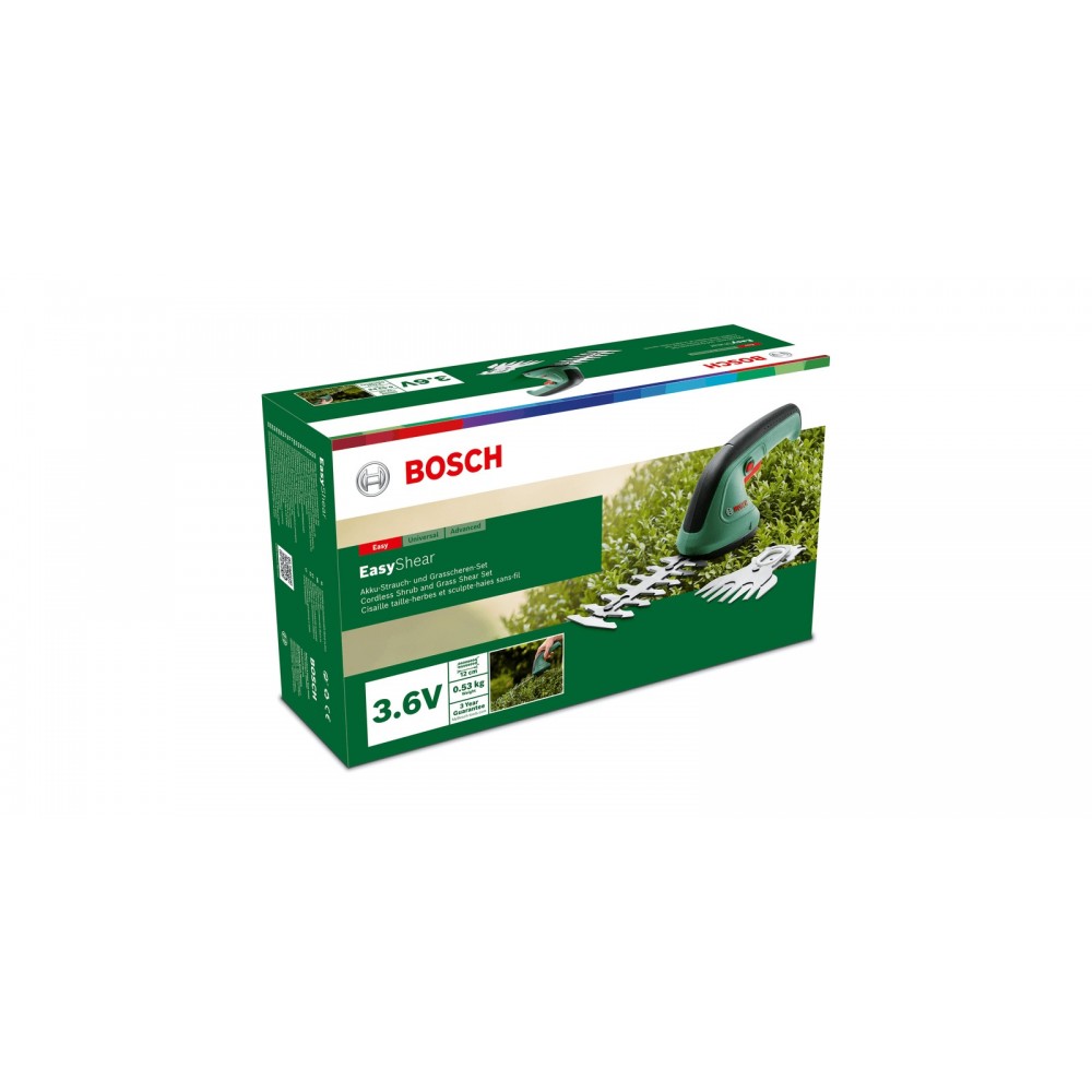 Akumuliatorinės žolės-gyvatvorių žirklės BOSCH Easy Shear, 3,6 V, 1,5 Ah, 8/12 cm, 0,53 kg - 3