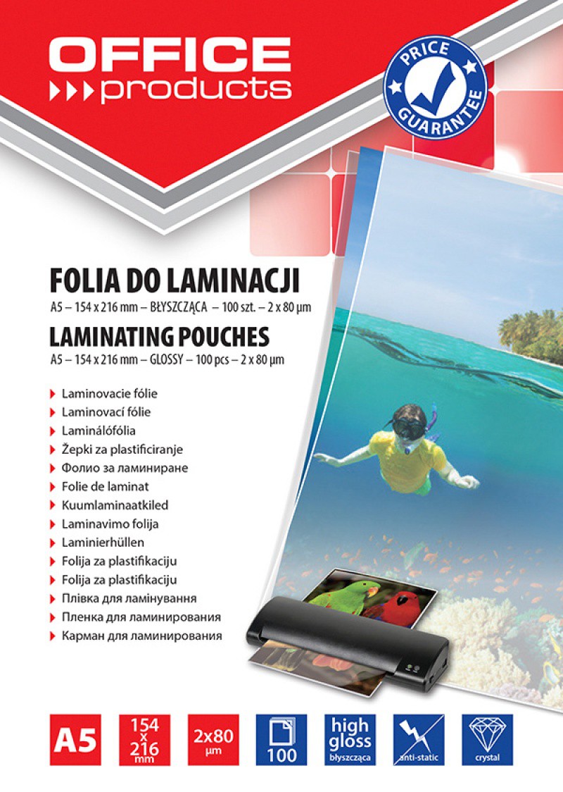 Laminavimo vokeliai A5 80 mic 100 vnt-0