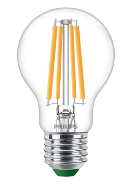 LED lemputė PHILIPS ULTRA EFFICIENT, E27, A60, 4W (=60W), 2700K, 840lm, 210l/W, CL UE SRT4-1