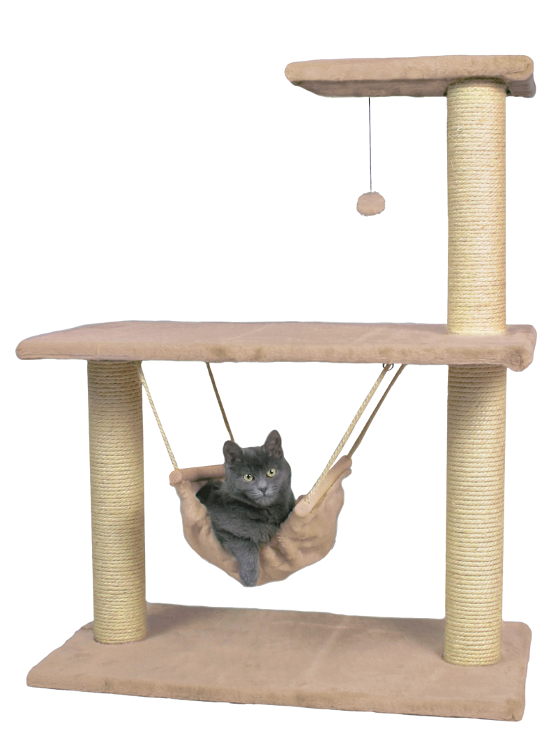 Draskyklė katėms MORELLA - smėlio spalvos, 96 cm