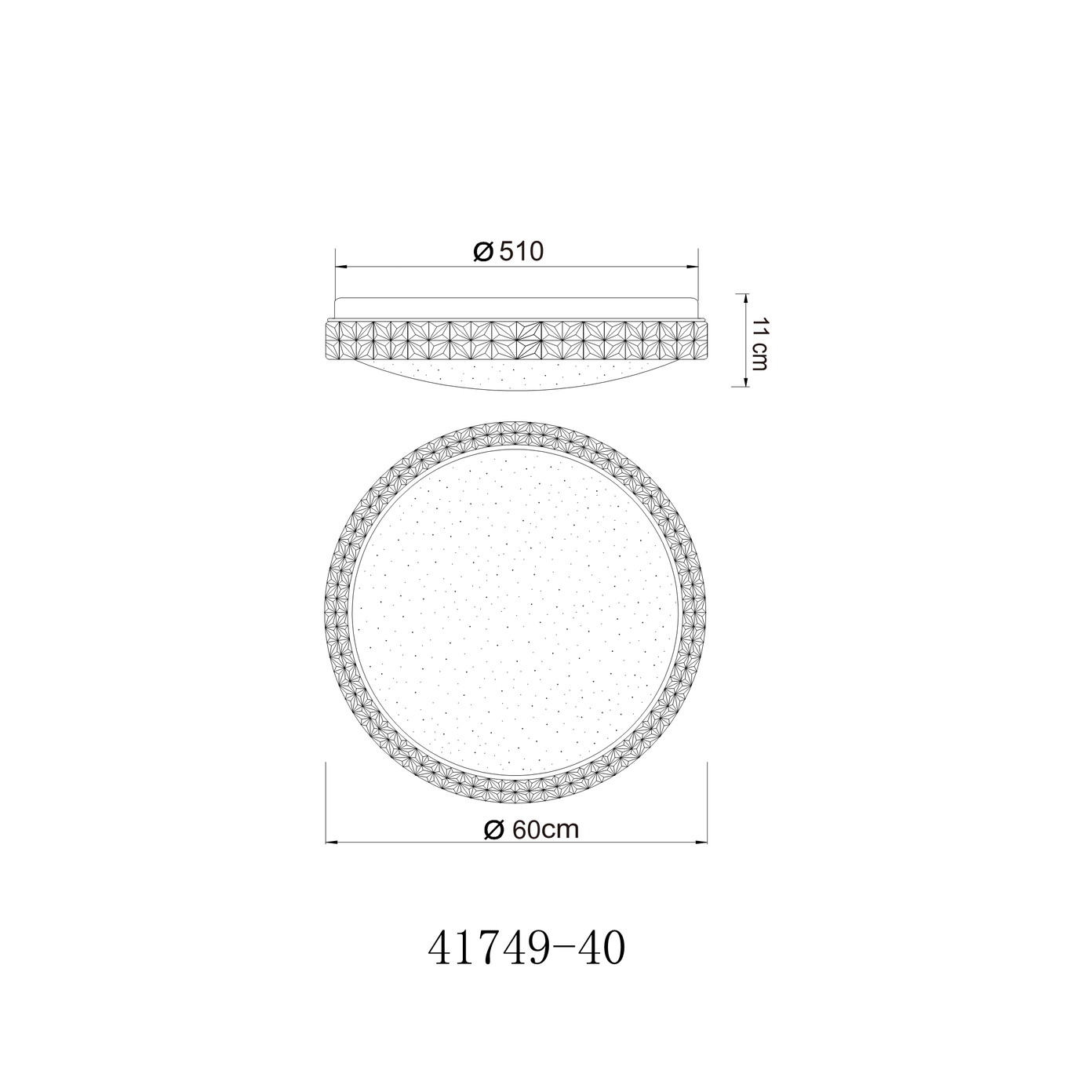 Lubinis LED šviestuvas GLOBO Ovi, 40W, 3000-6500K, 3200lm, ø60 x 11 cm, su pulteliu - 4
