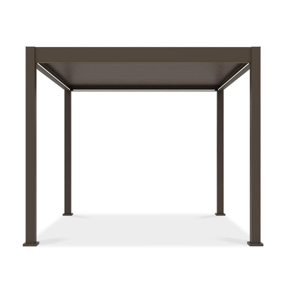 Pavėsinė Pergola ELEGANCE AUTOMATIC 300x300x256 cm su LED, Taupe - 4