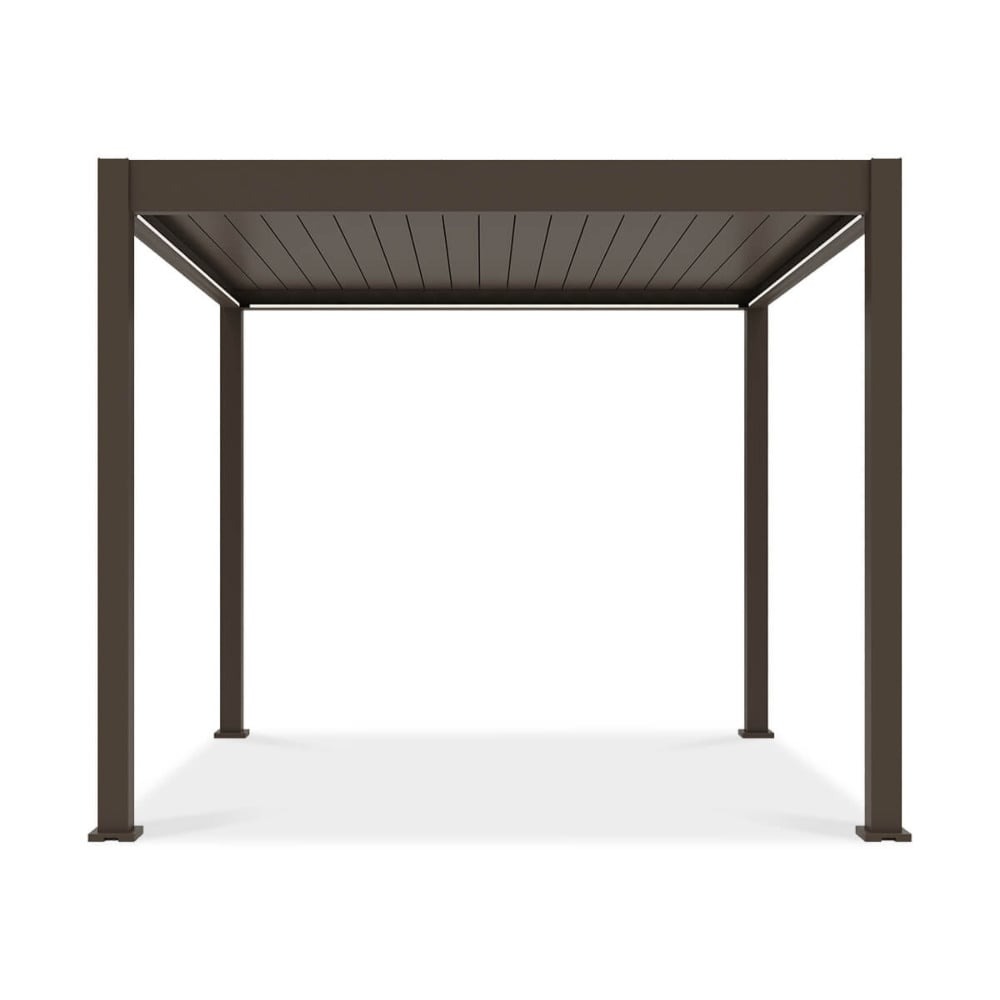 Pavėsinė Pergola ELEGANCE AUTOMATIC 300x300x256 cm su LED, Taupe - 5
