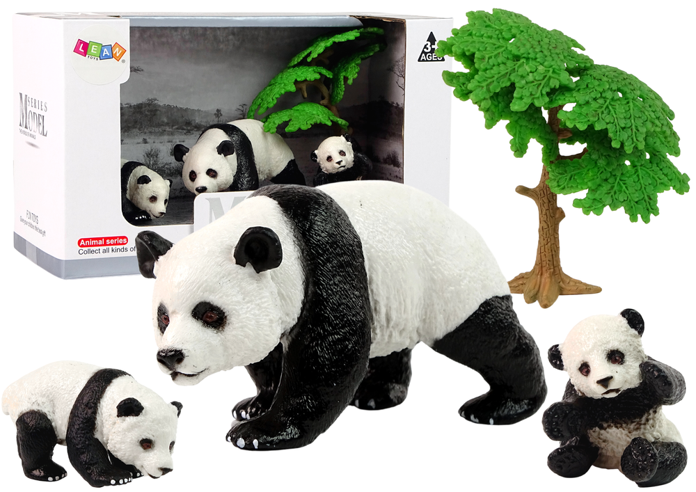 Figūrėlių rinkinys - Panda su jaunikliais