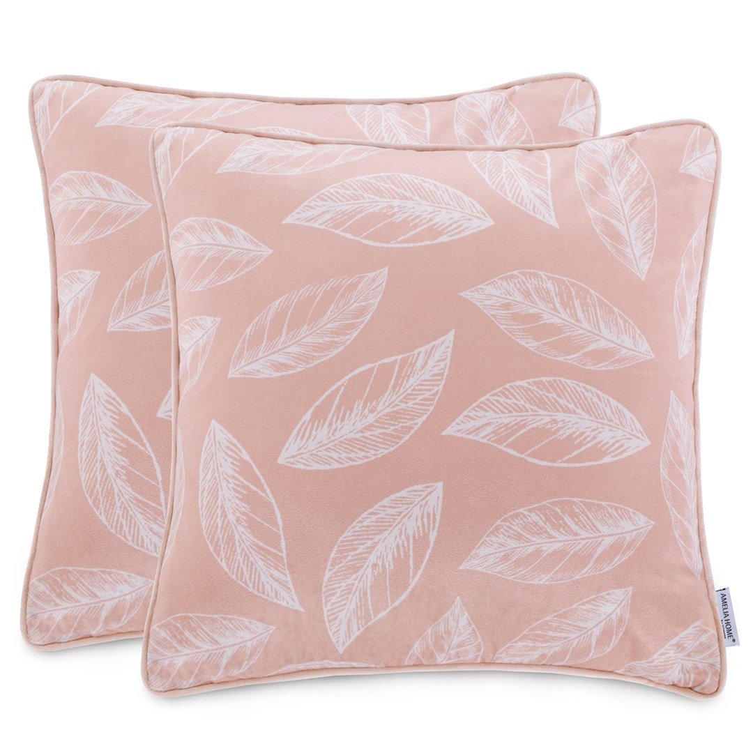 Dekoratyvinių pagalvėlių užvalkalai CALM Powder pink, 2 vnt, 45x45 cm