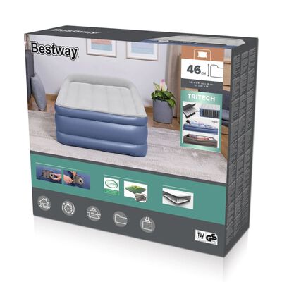 Pripučiamas čiužinys BESTWAY Tritech, baltos/mėlynos sp., 191 cm x 97 cm x 46 cm - 8