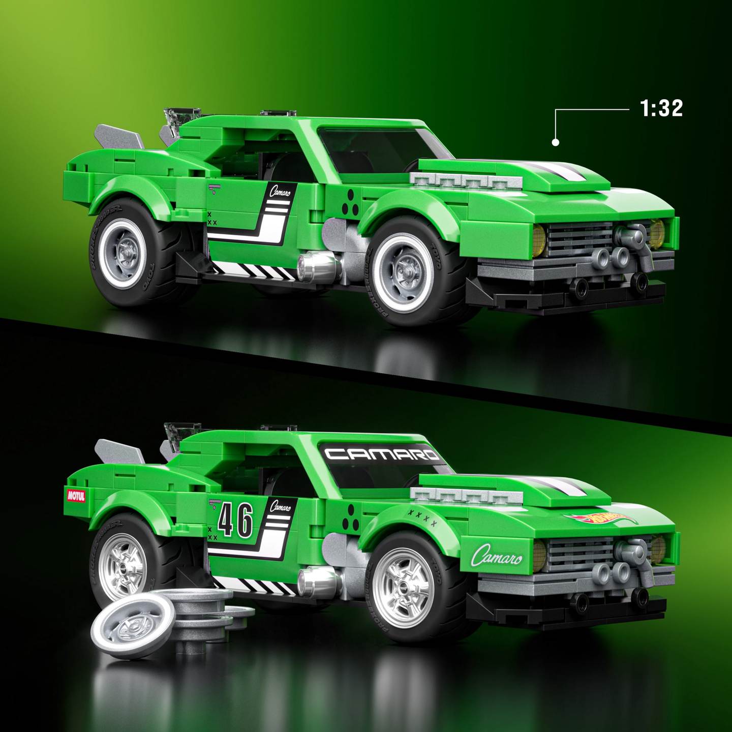 Konstruktorius MATTEL BRICK SHOP HOT WHEELS Speed Camaro-1