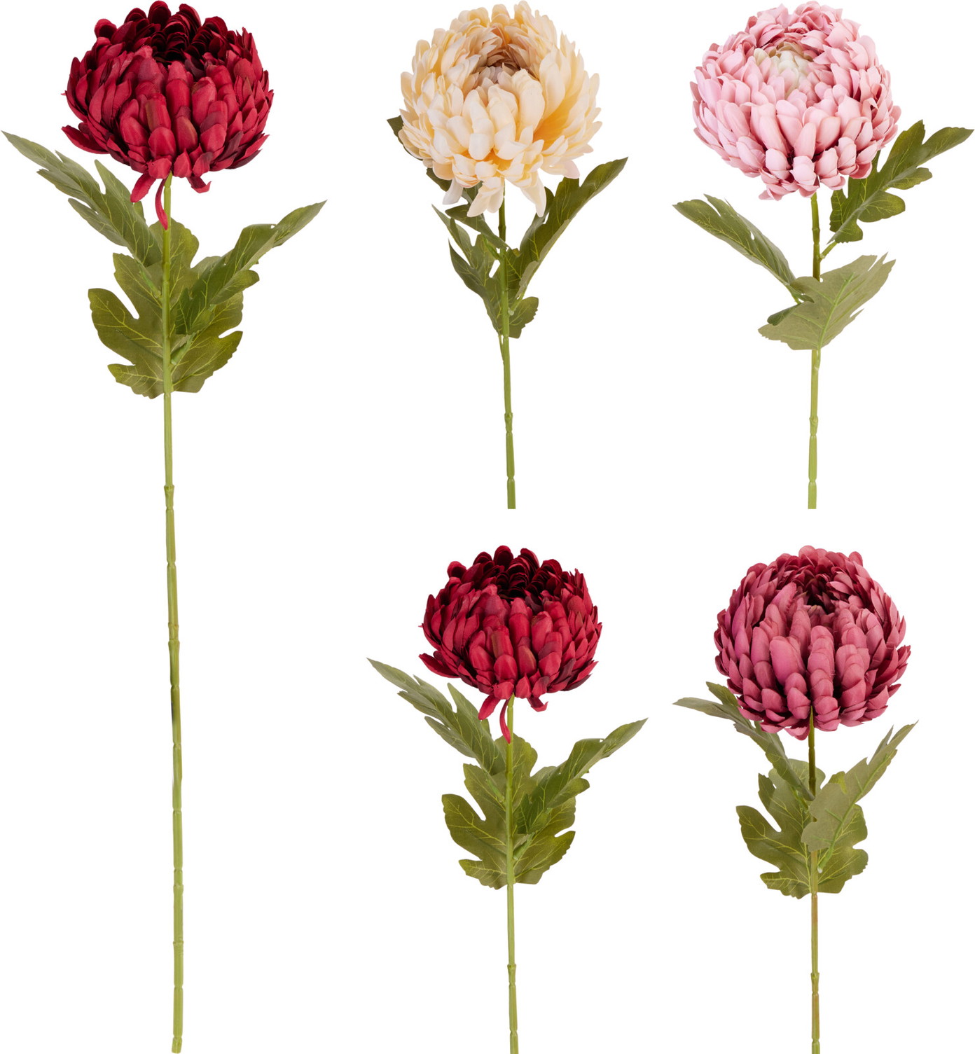 Dirbtinė gėlė CHRYSANTHEMUM, 4 rūšių, 13 x 69 cm-0