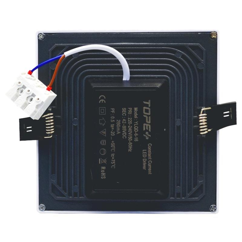Įleidžiama LED panelė TOPE Split, 16 W, 1168 lm, 4000K, IP44, baltos sp., kvadrato f. - 5