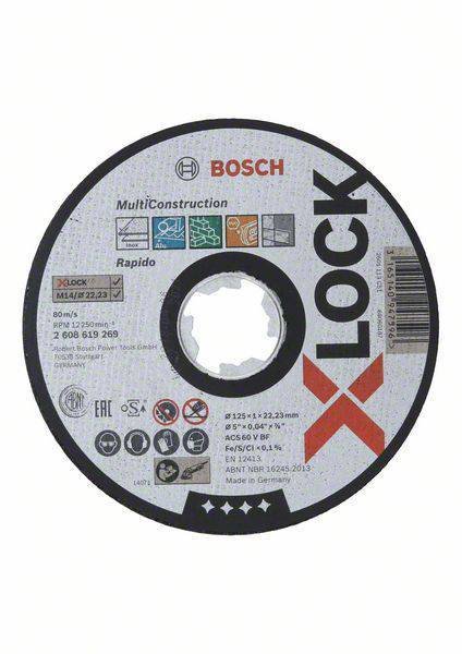 Universalus pjovimo diskas BOSCH X-Lock, 125 x 1,0 x 22,23 mm, ACS 60 V BF - 2