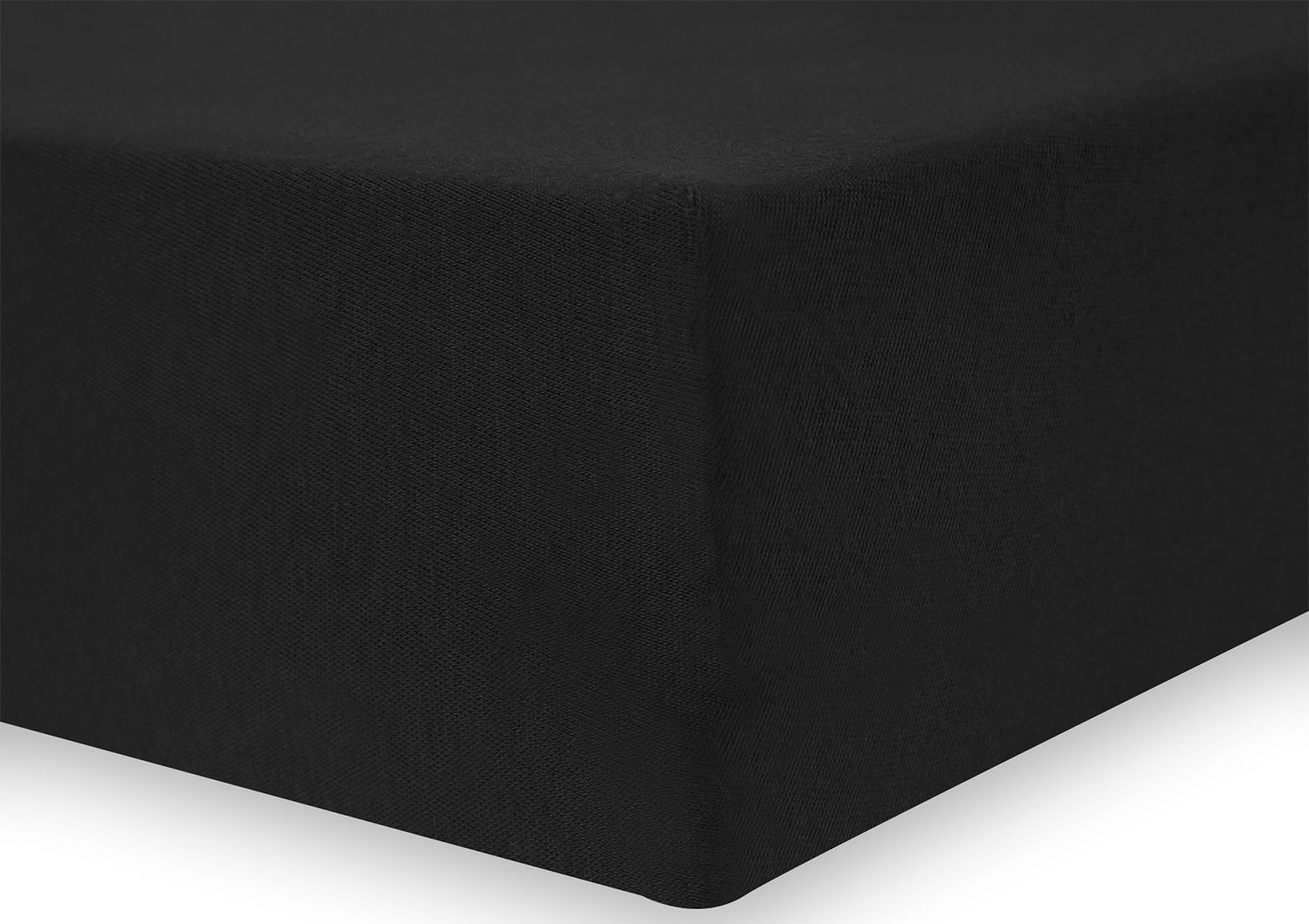 Jersey paklodė su guma Decoking NEPHRITE Black, 140x200 cm - 2