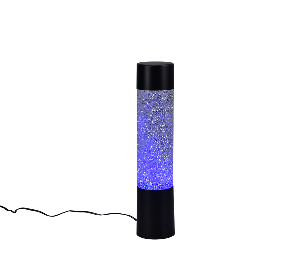 Stalinis LED šviestuvas REALITY Glitter, 0,9W, RGB, juodos sp., ø7 x 34 cm