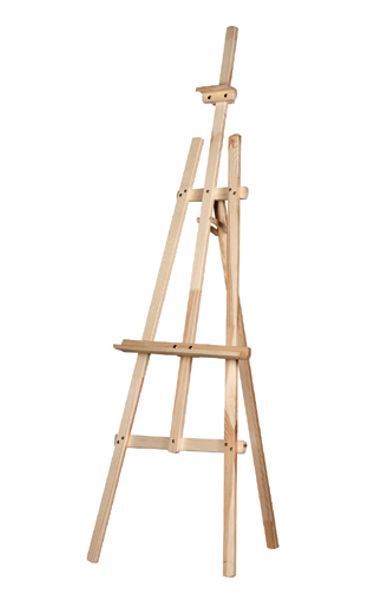 Medinis studijinis molbertas IZABELA, max drobės aukštis 140 cm, bendras aukštis 170 cm-0
