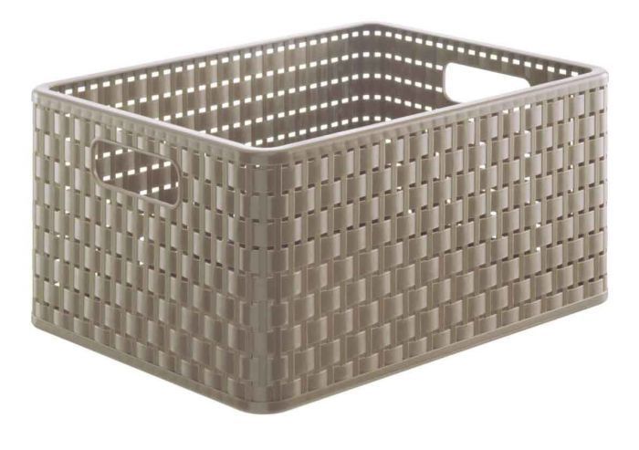 Plastikinis krepšys ROTHO COUNTRY, kapučino spalvos, 19,1 x 36,8 x 27,8 cm, 18 L-0