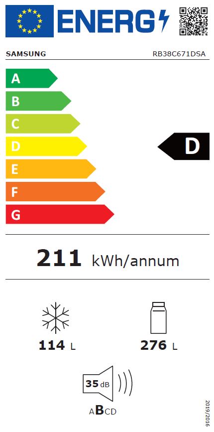 Šaldytuvas SAMSUNG RB38C671DSA/EF, 203 cm, sidabrinis - 4