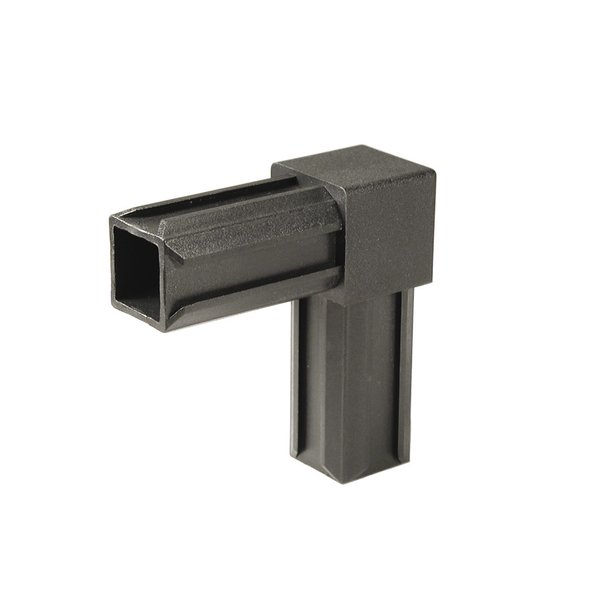 Plastikinė dviguba profilių jungtis XD 90°, juodos sp., 20 x 20 mm