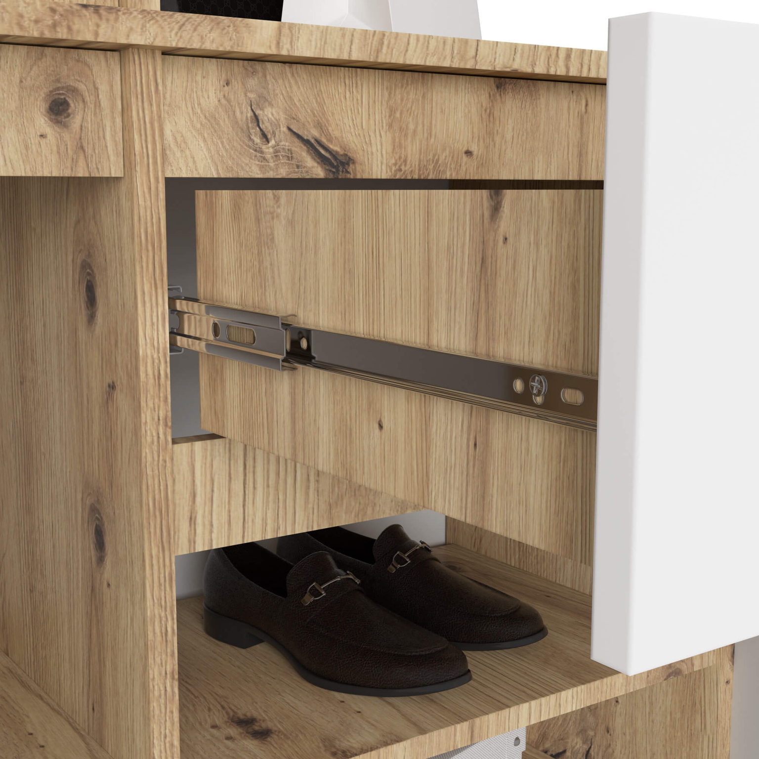 Prieškambario komplektas ENTRO PK, artisan ąžuolo/balta - 4