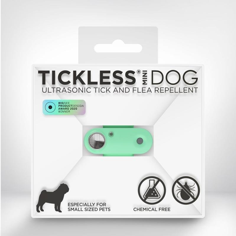 Ultragarsinis pakabukas TICKLESS MINI Dog nuo erkių ir blusų šunims, žalia