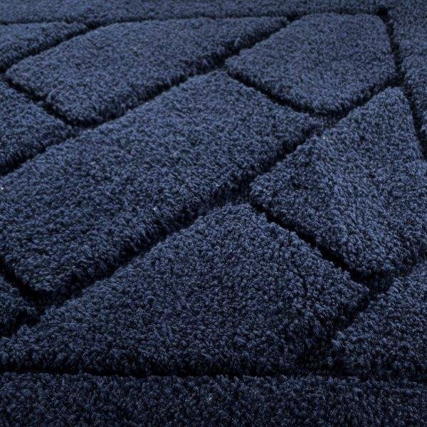 Vonios kilimėlis CREYA MEGANE, perdirbta medvilnė, tamsiai mėlynos sp., 60 x 60 cm - 2