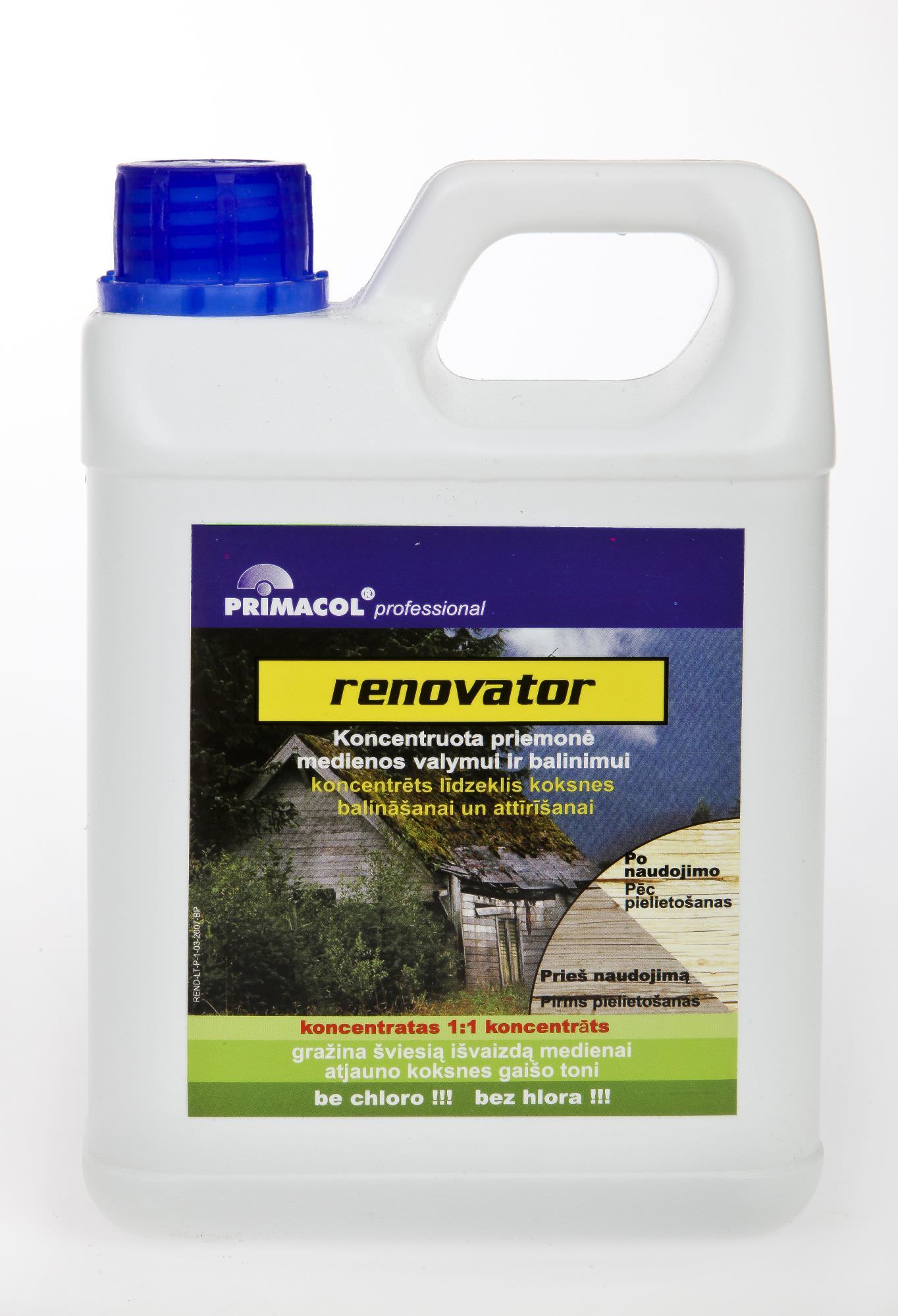 Medienos valymo ir balinimo priemonė PRIMACOL RENOVATOR, 1 l-0