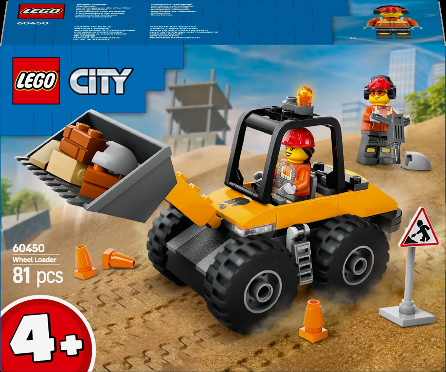 Konstruktorius LEGO City Yellow Construction Wheel Loader - 1