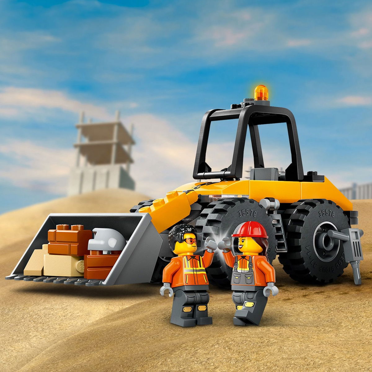 Konstruktorius LEGO City Yellow Construction Wheel Loader - 6