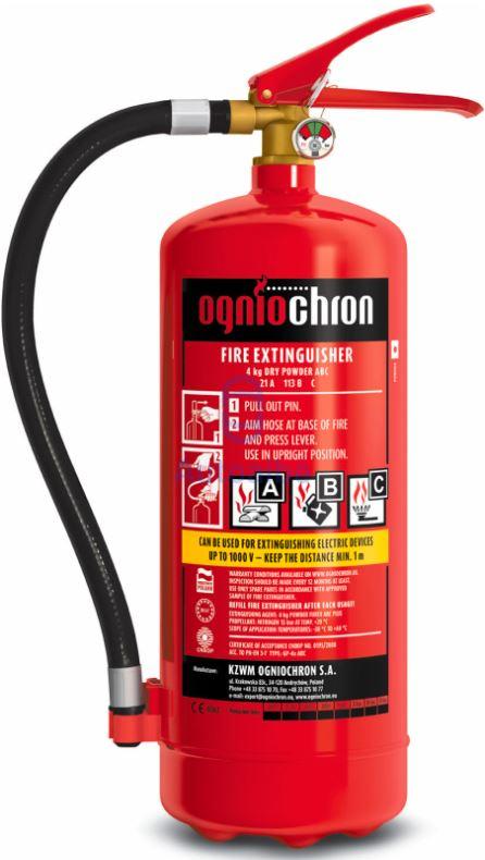 Gesintuvas OGNIOCHRON 4 kg, miltelinis, su manometru-0