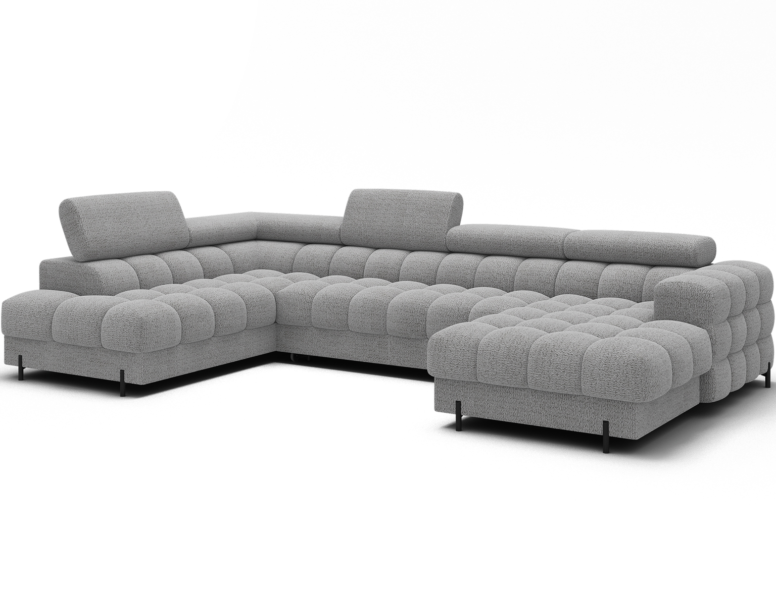 Kampinė sofa - lova Feraria Royal 03, pilka sp., dešininė, 202 x 358 cm x 93 cm - 3