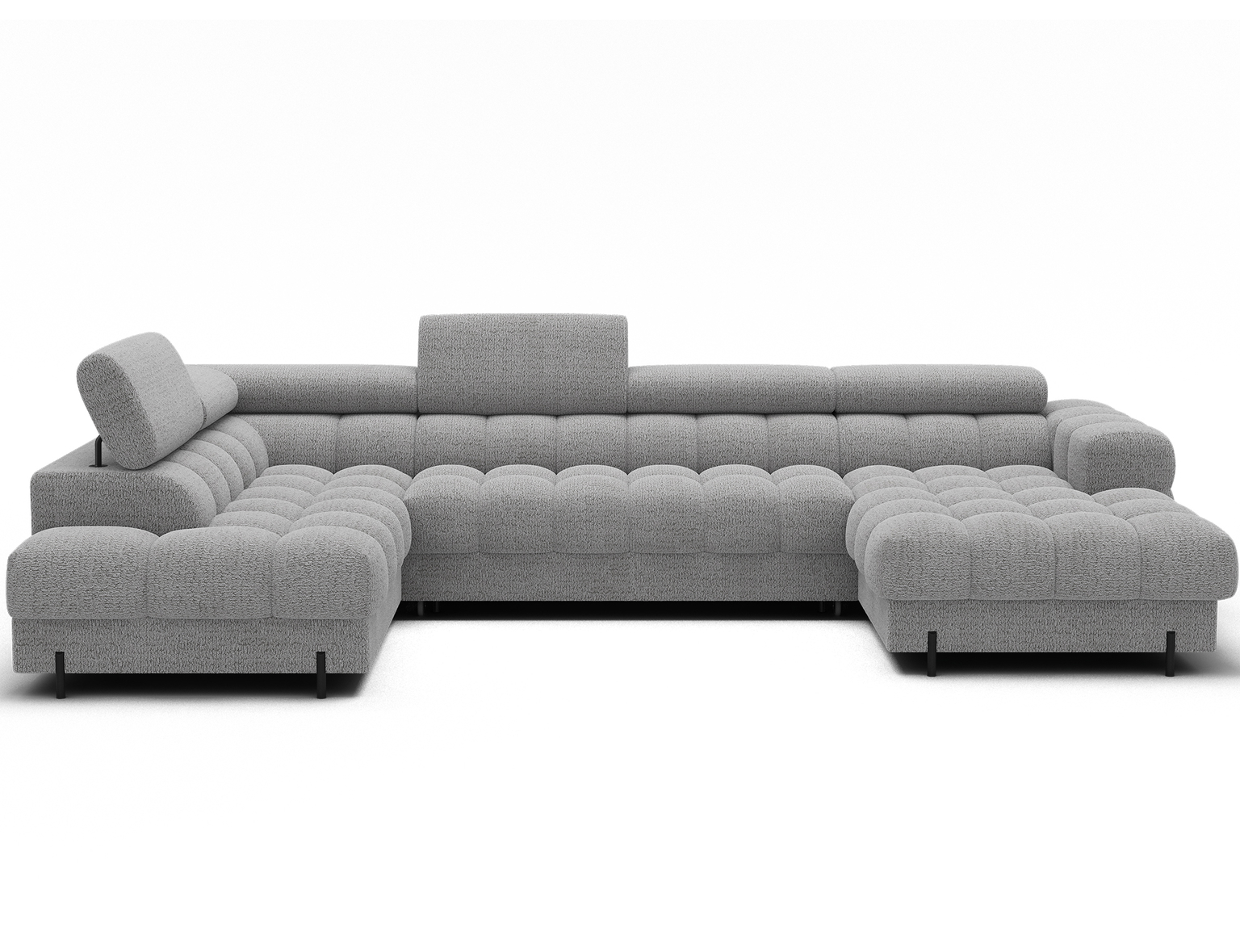 Kampinė sofa - lova Feraria Royal 03, pilka sp., dešininė, 202 x 358 cm x 93 cm-0