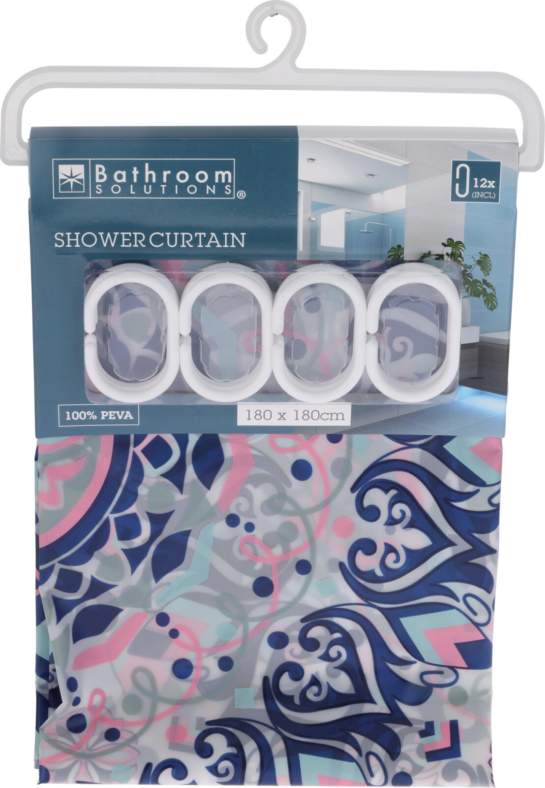 Dušo užuolaidos BATHROOM SOLUTIONS (180 x 180 cm), PEVA, trijų dizainų - 4