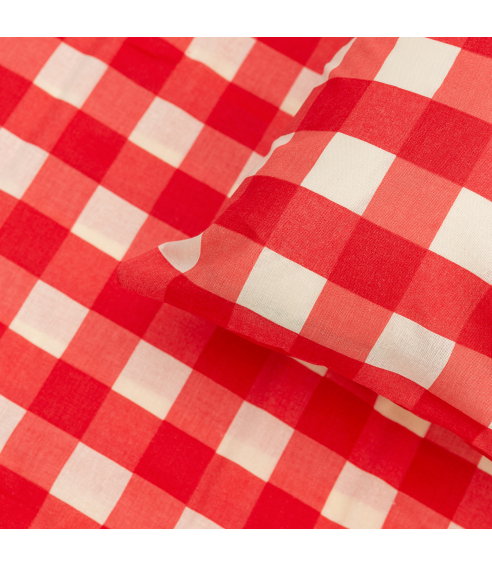 Vaikiškas patalynės komplektas „Red grid”, 100x140 cm, 50x60 cm, 100% medvilnė-1