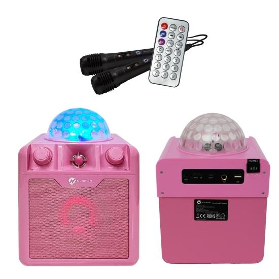 Belaidė kolonėlė su karaoke funkcija N-GEAR DISCO BLOCK 410 PINK, 50 W-0