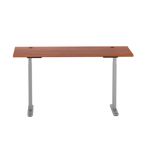 Reguliuojamo aukščio rašomasis stalas Up Up Bjorn L, 150x75 cm, tamsaus riešuto/pilka-1
